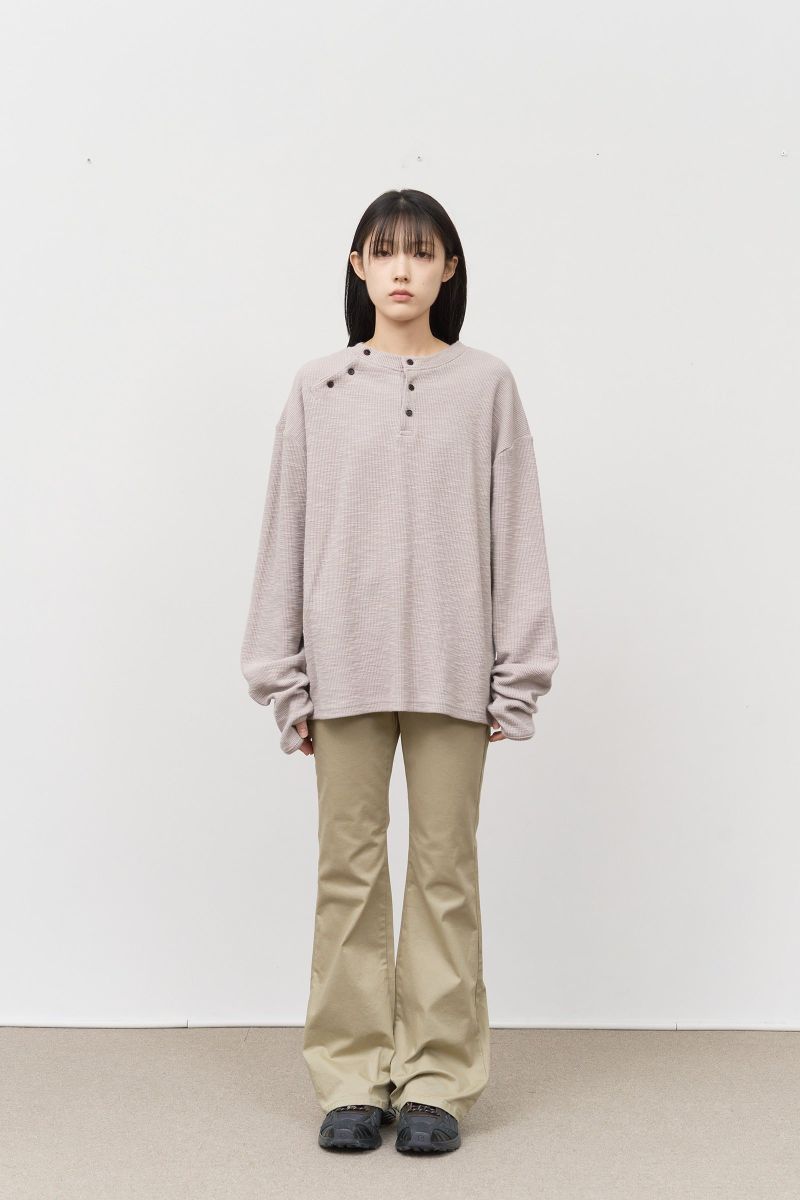 トフィヘンリーネック長袖Tシャツ