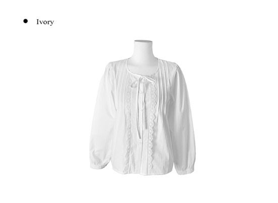 Niro Pintuck Strap Long Sleeve Blouse