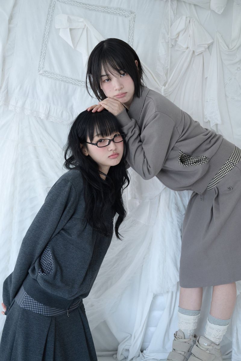 MINI CHECK SWEAT JK BEIGE