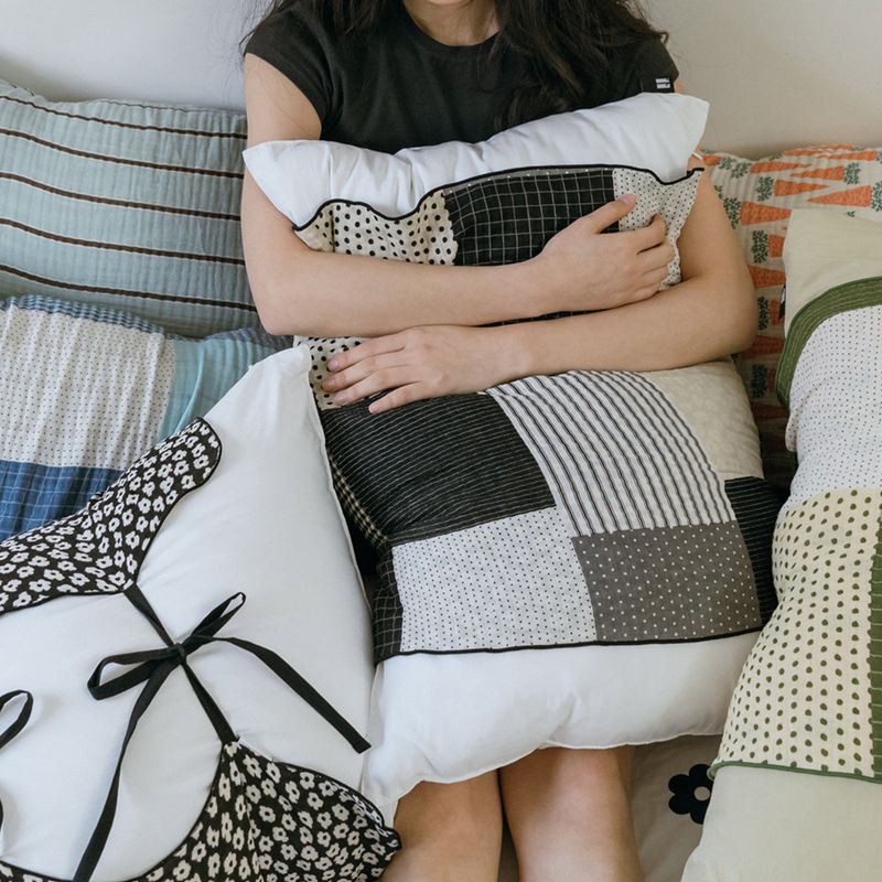 Patchwork Reversible cotton Summer Pillow cover