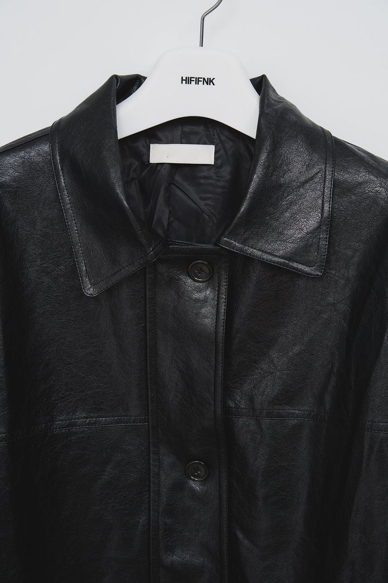 (W) Madam Half Leather Coat