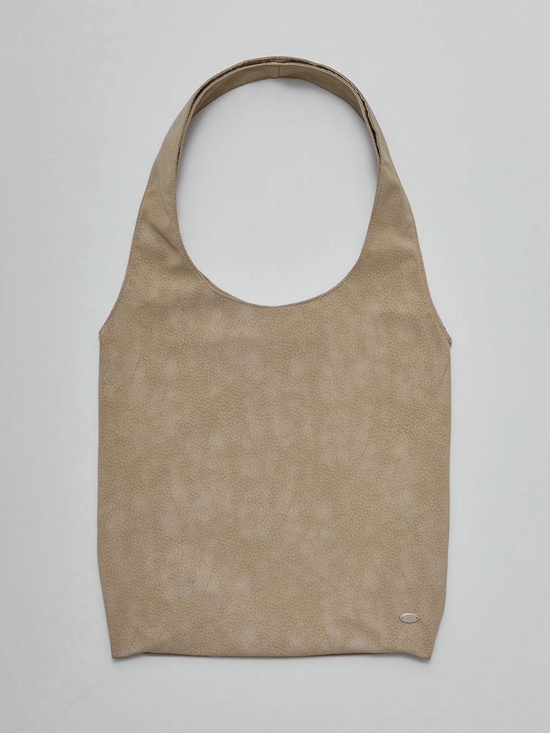 Vegan Leather Market Bag_Beige