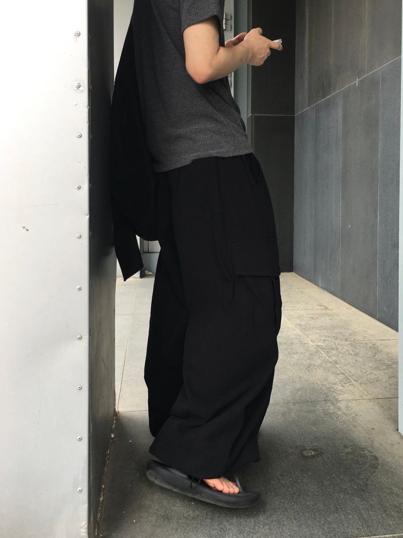 Tobe Linen Cargo Wide Pants 3C