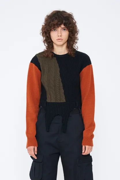 VIAVANDA（ヴィアヴァンダ）の「SWITCHING COLOR KNIT（Tops）」