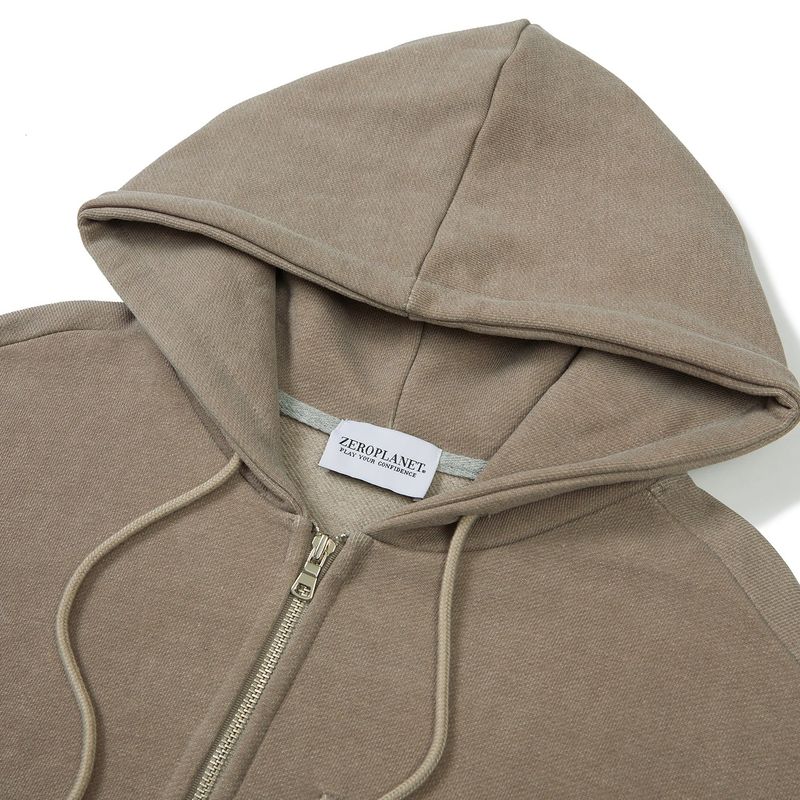 ピグメントヘビージップアップパーカー / Pigment Heavy Hood Zip-Up [COCOA]