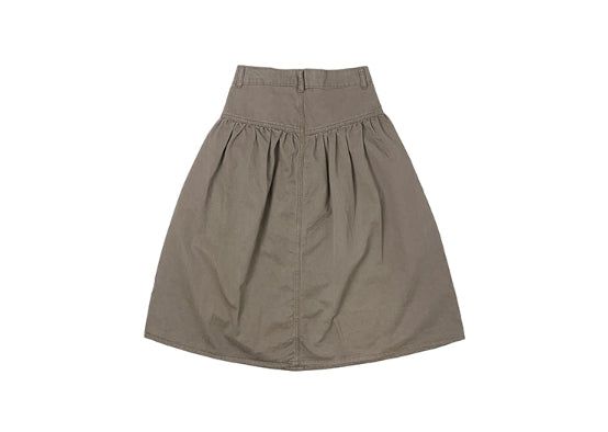 Mote Keyring Fold Shirred Cotton Long Skirt
