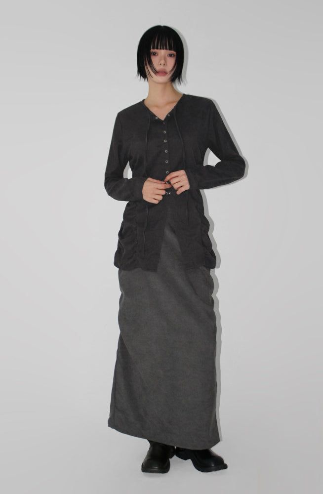 SHIRRING STRAP BLOUSE