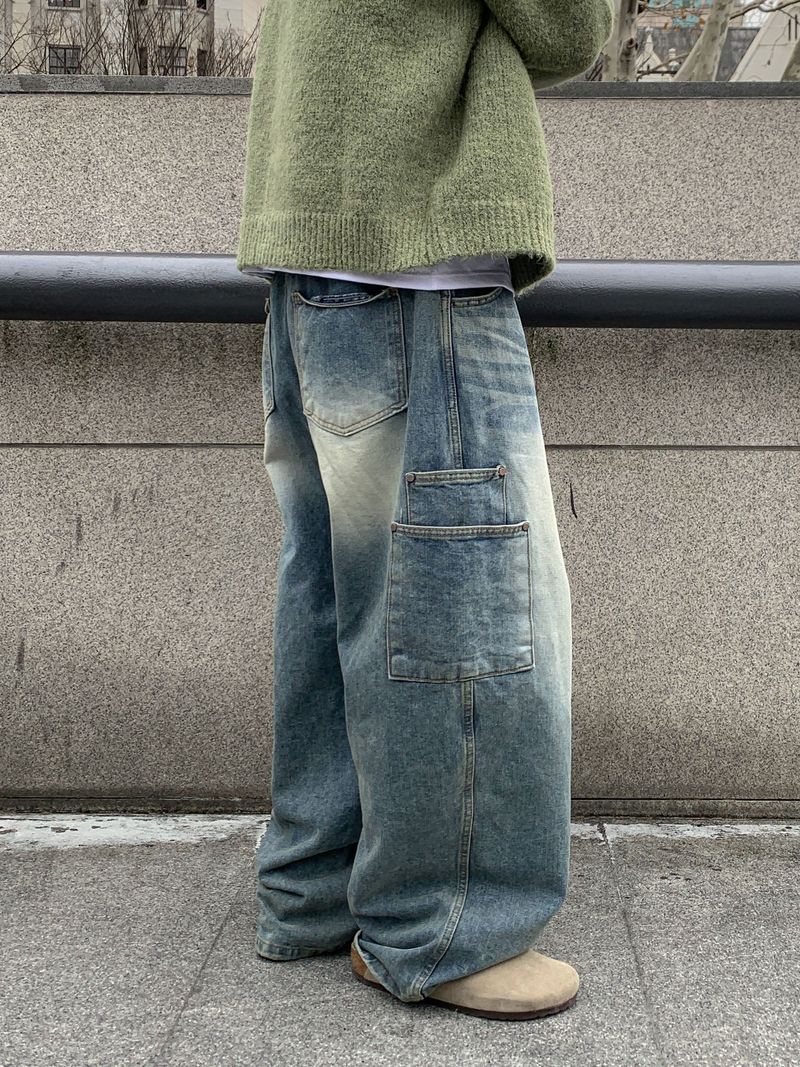 Rivet Double Cargo Brush Banding Denim