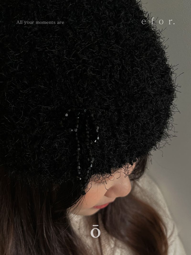 Beads Ribbon Beanie