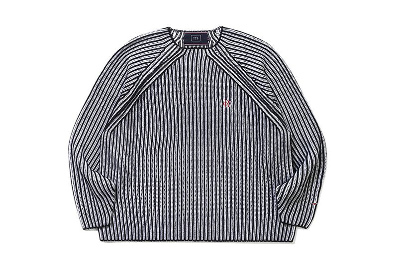 ATHLETIC LOGO TWO TONE HEAVY KNIT
