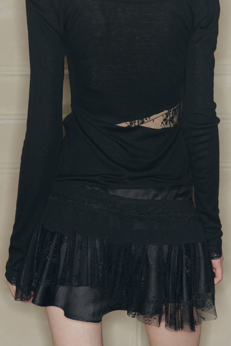 SWAN SKIRT black