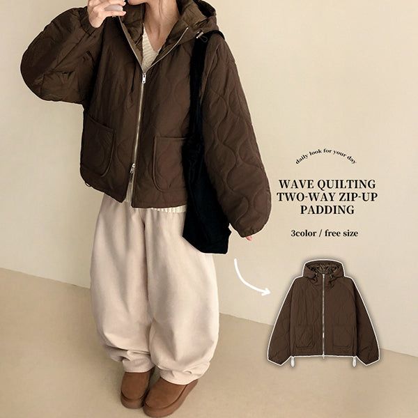hijjoo（ハイチュー）の「Tez Quilting Boxy Hoodie Lightweight Padding（Jackets/Outerwear）」