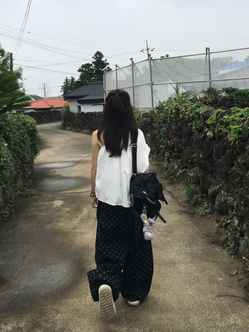 Polka Dot Wide Balloon Pants (2c)