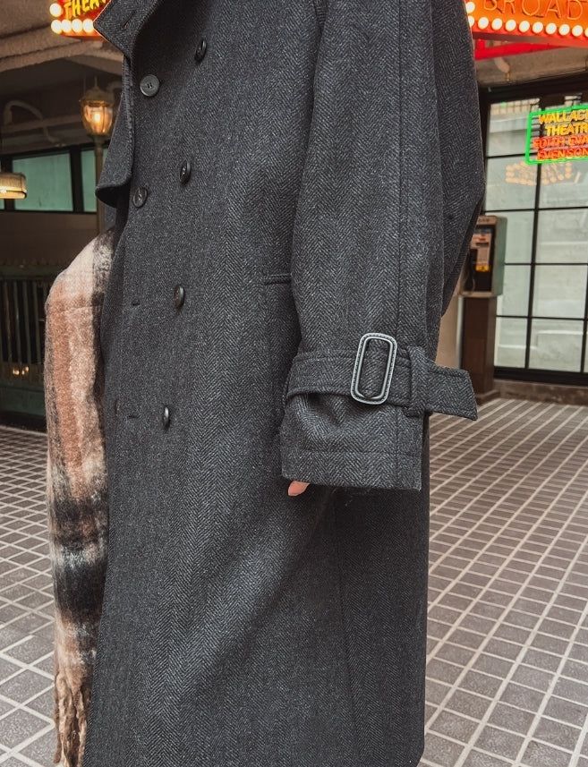 [LAN ARCHIVE] Louis Herringbone Trench Wool Coat