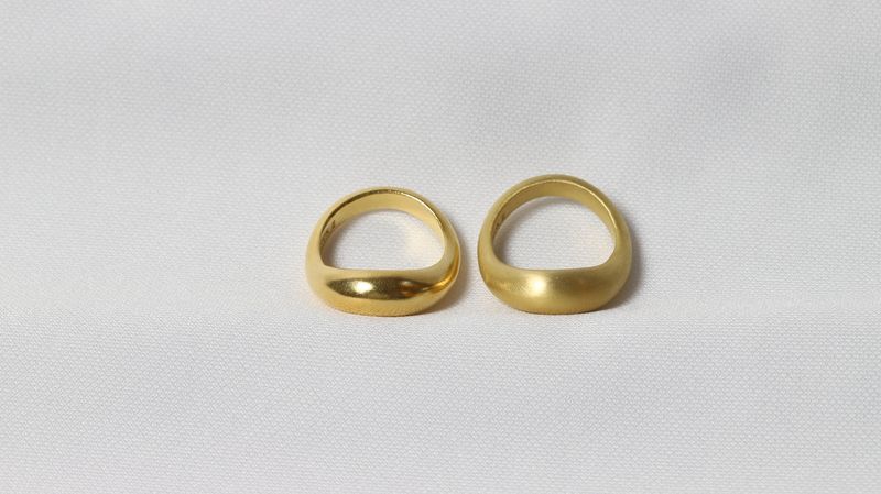A RING (GLOSSY-18K GOLD PLATING)