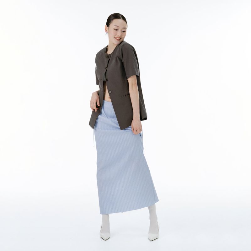 Rain stripe skirt(blue)