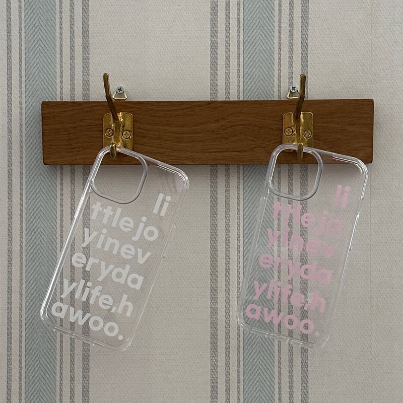 lettering jelly hard case (pink)