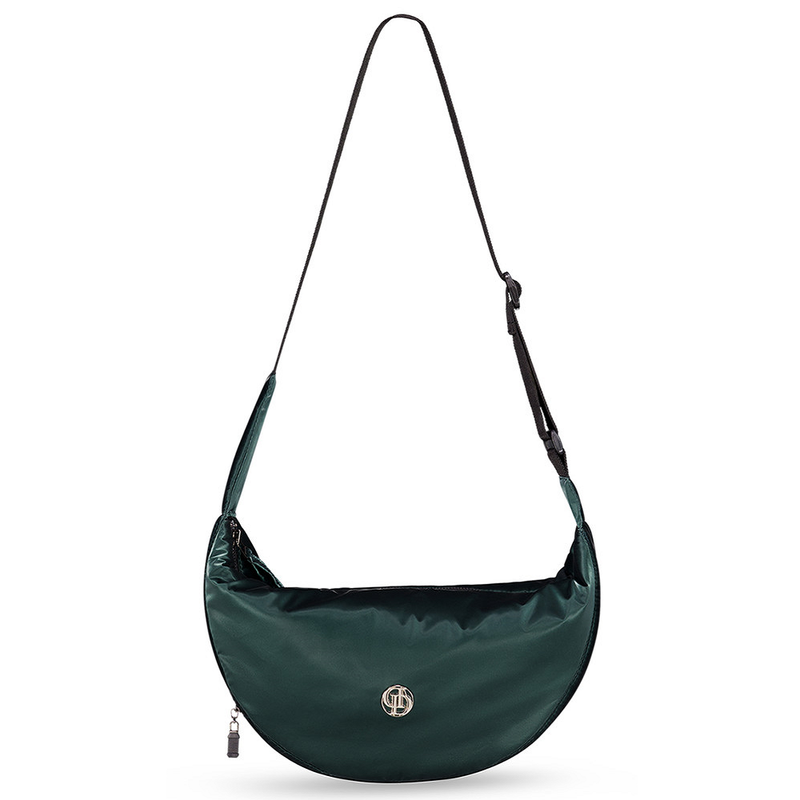 SOFT GLOSSY CROSS BAG_DEEP GREEN