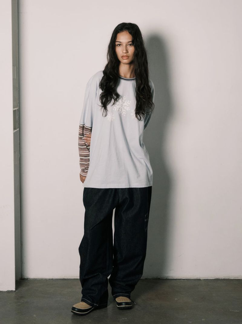KNITTED LAYERED L/S (LIGHT BLUE)