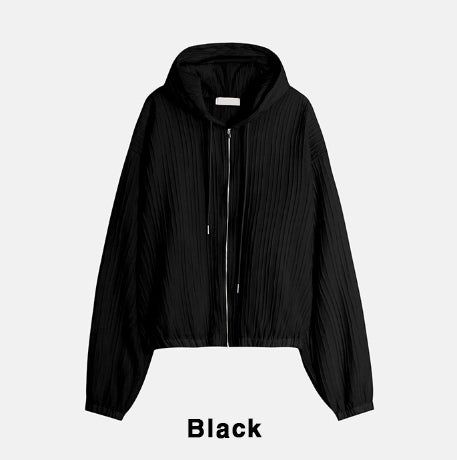 Uni Summer Light Crop Hooded Zip-Up
