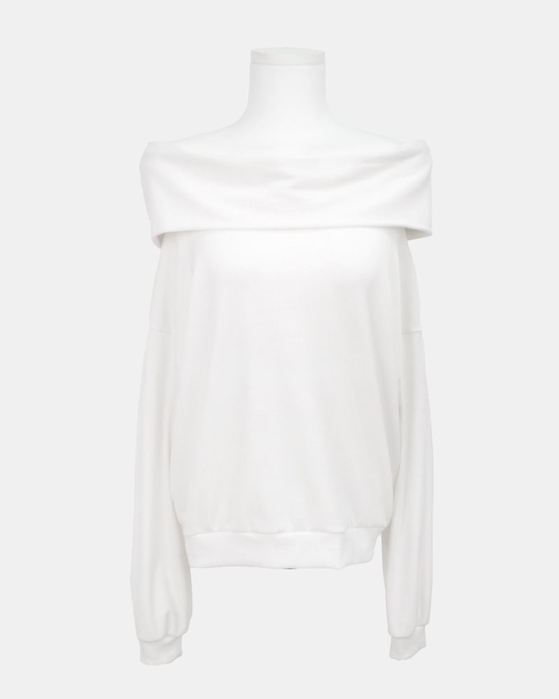 Mora Off-Shoulder Hoodie Sweatshirt