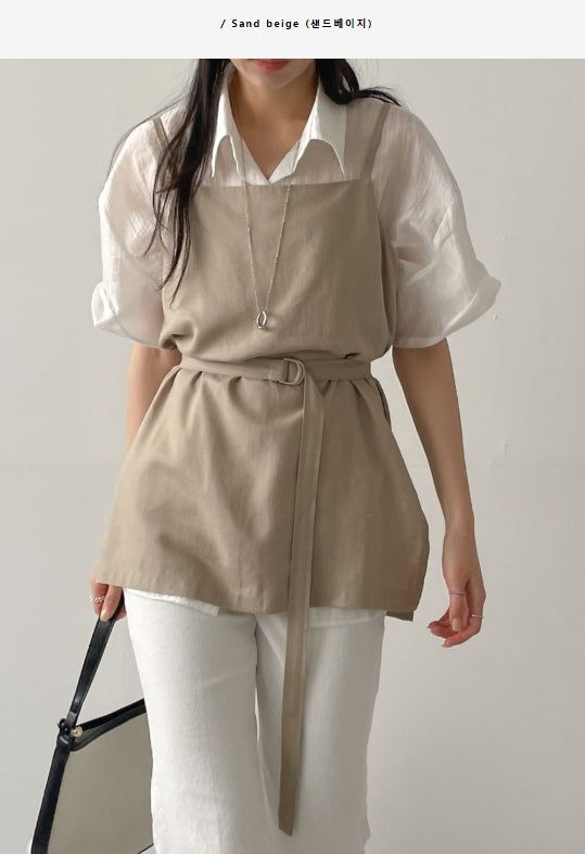 INCHANT ME（インチャントミー）の「Linen Henkel Belted Bustier（Tops）」