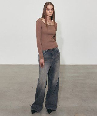 NEWTRO WASHING WIDE PANTS_BLUE