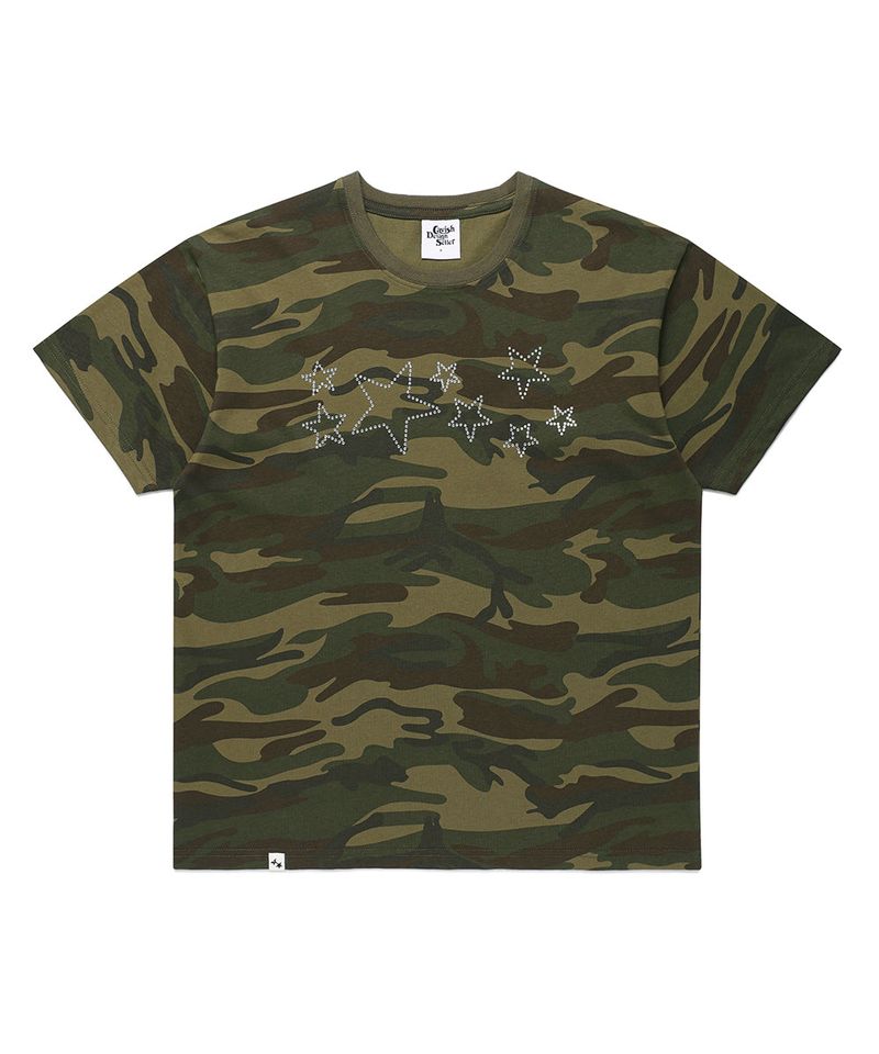 cavish（カビシ）の「STAR STUDDED SS TEE CAMO(CV2GMUT504A)（Tops）」