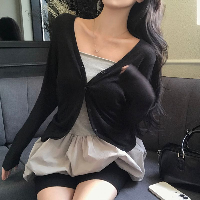 [MADE] Pail, see-through long sleeve cardigan