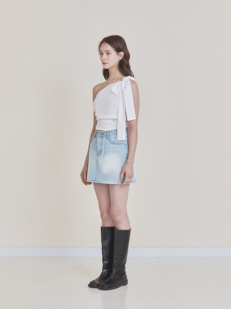 Rosie denim skirt (Light blue)