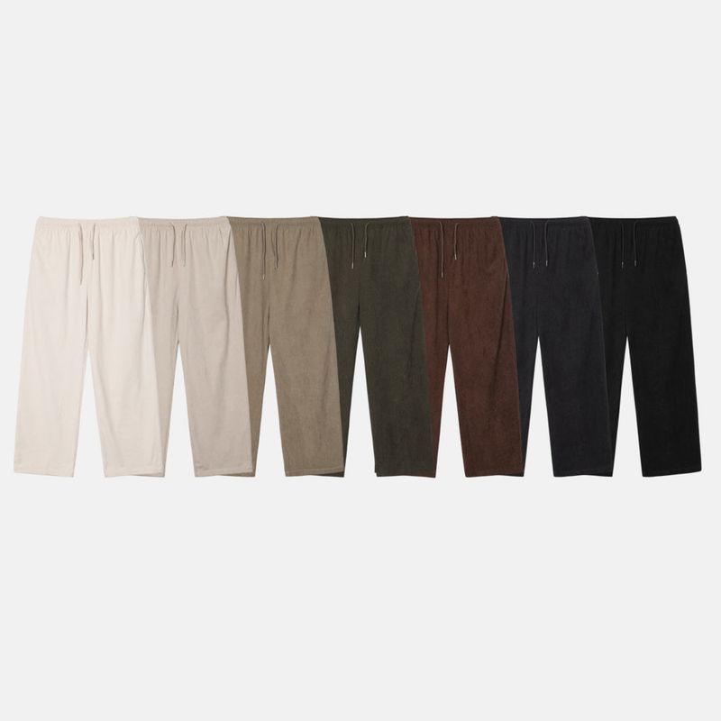 Twill Basic Golden Wide Pants 7C