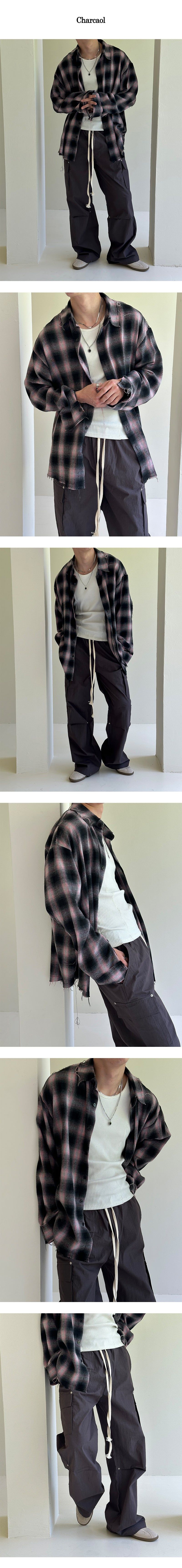 [UNISEX] Flap string cargo banding pants (2color)
