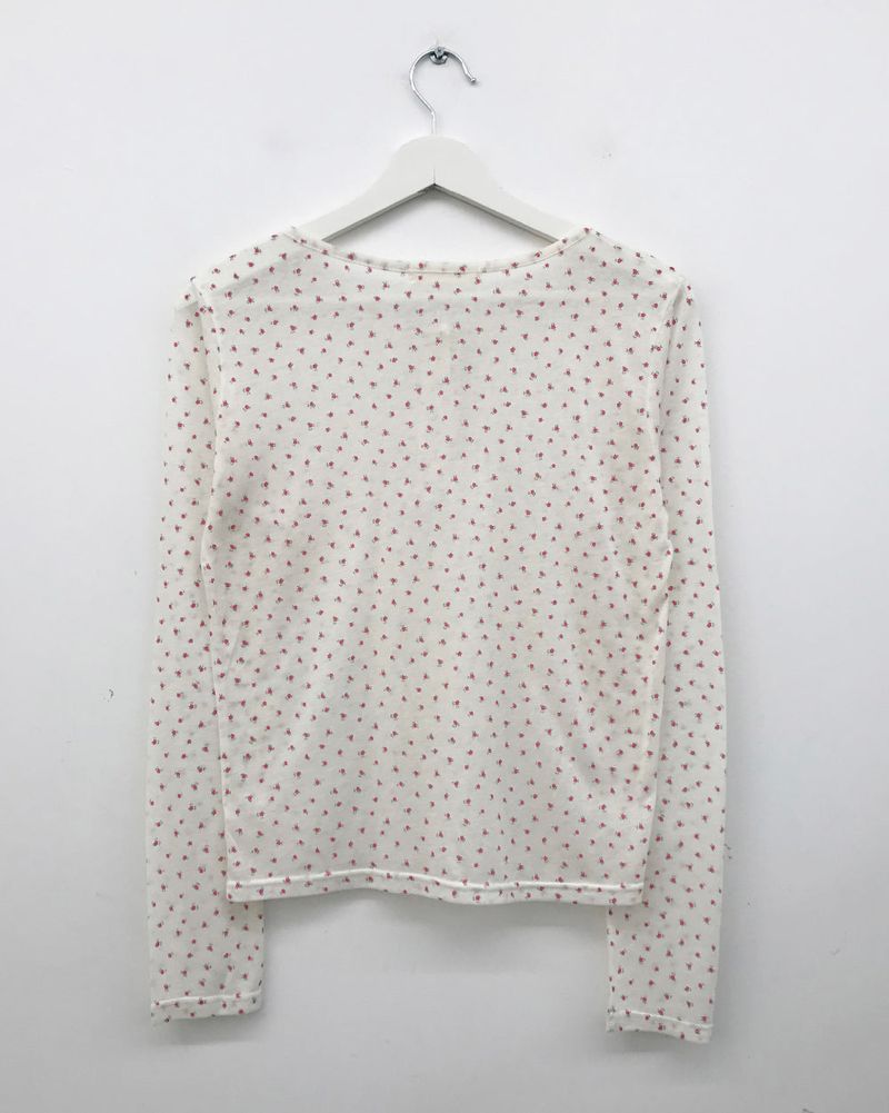 Floral Henley Neck Long Sleeve (4color)