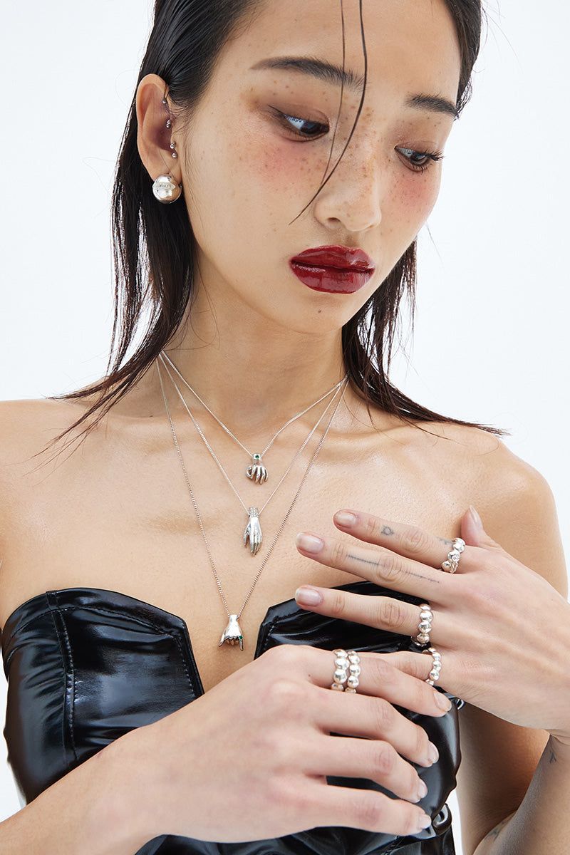 N LOGO DROP CURVY BALL RING