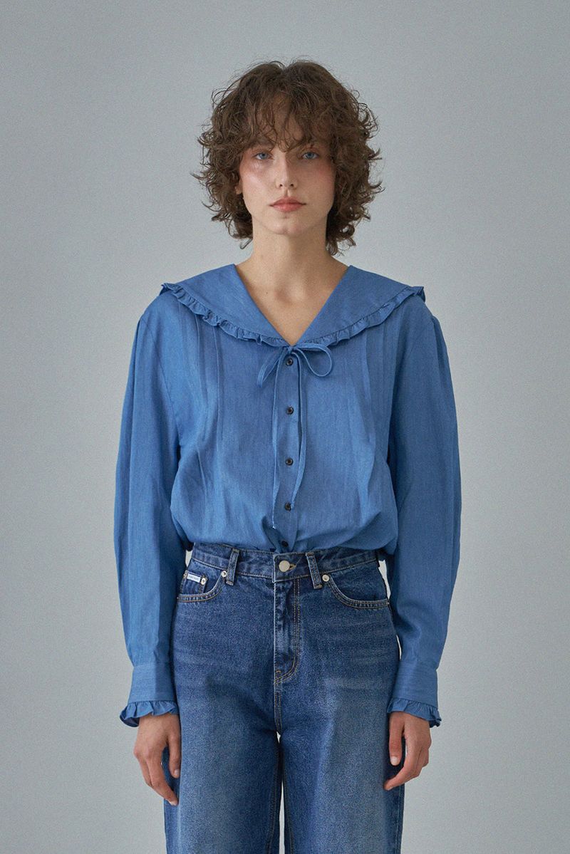 WITHOUTSUMMER（ウィズアウトサマー）の「ズーセーラーブラウス_デニム（トップス）」