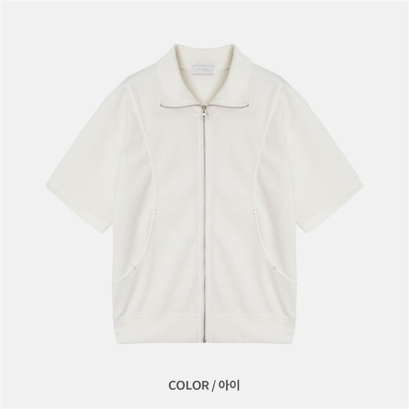 Comet Short-Sleeve Knit Zip-Up (6 Colors)
