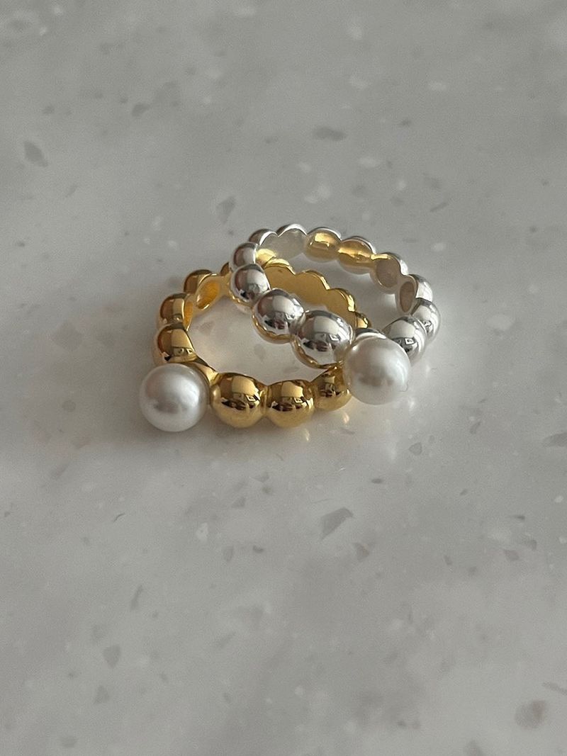 (silver925) Bubble pearl ring