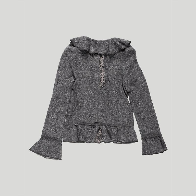 RUFFLE CARDIGAN