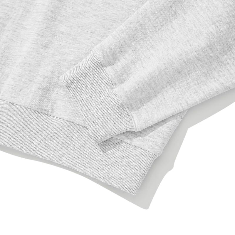 KIRSH PLAIN BUTTON POINT SWEATSHIRT [MELANGE GRAY]
