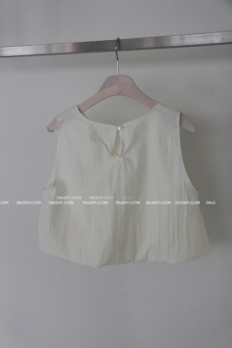 Pumpkin Balloon Sleeveless Blouse
