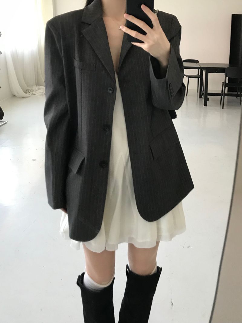 Vine Stripe Jacket Set (one color)