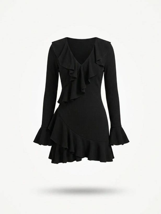 EEUN（イウン）の「Frill V-neck mini one piece（Dresses）」