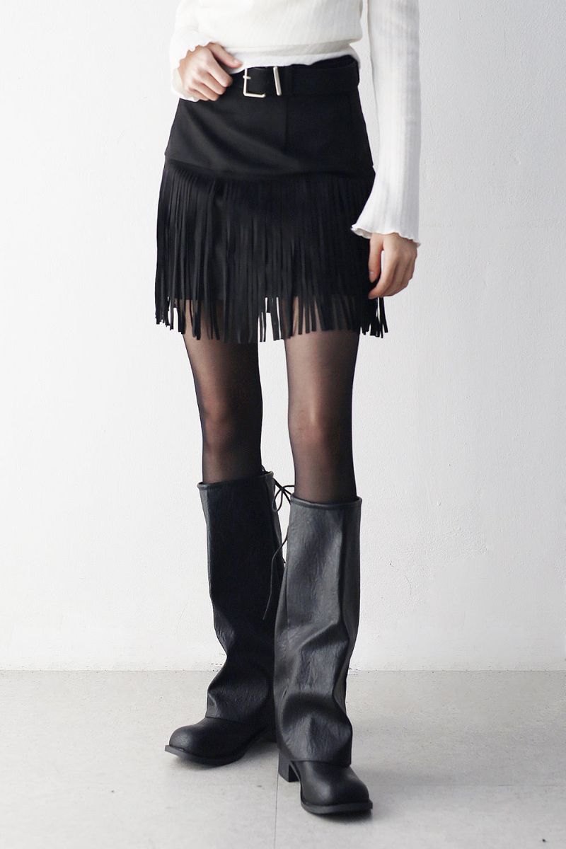 NONCODE(ノンコード)の「Dear Suede Tassel Belt Skirt(Skirts)」