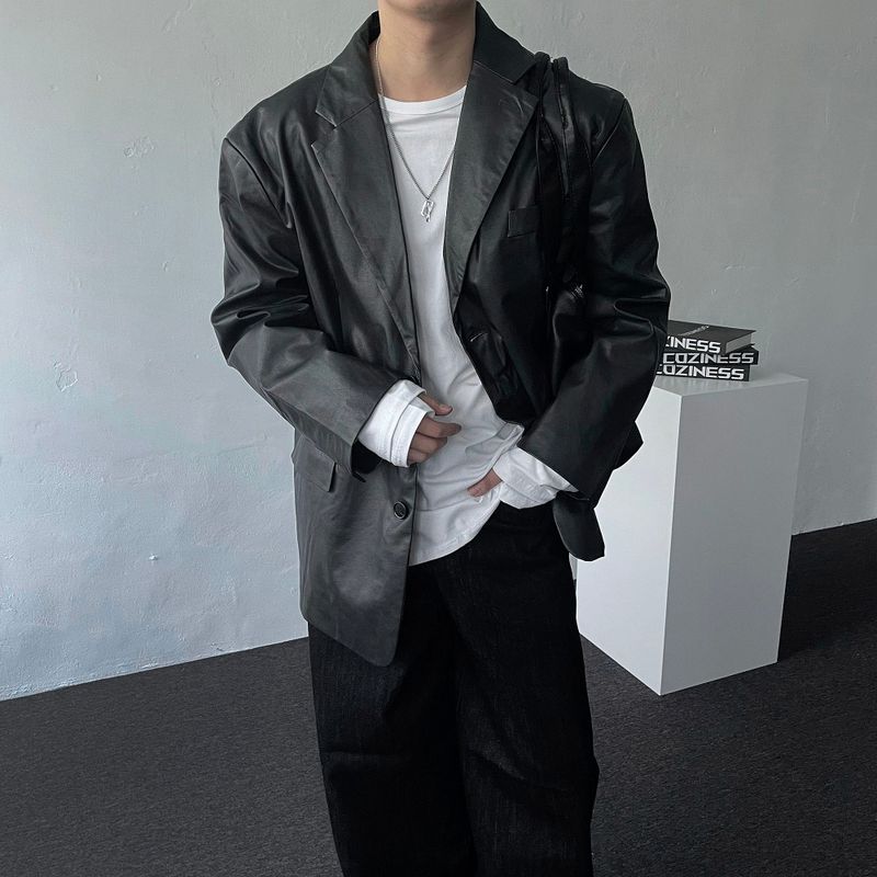 LC Epeel Two Burton Black Leather Blazer