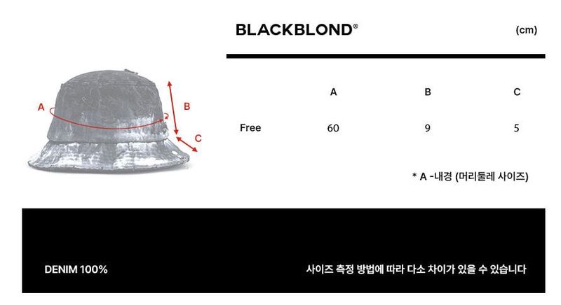 BBD Smoke Painted Custom Denim Bucket Hat (Black)