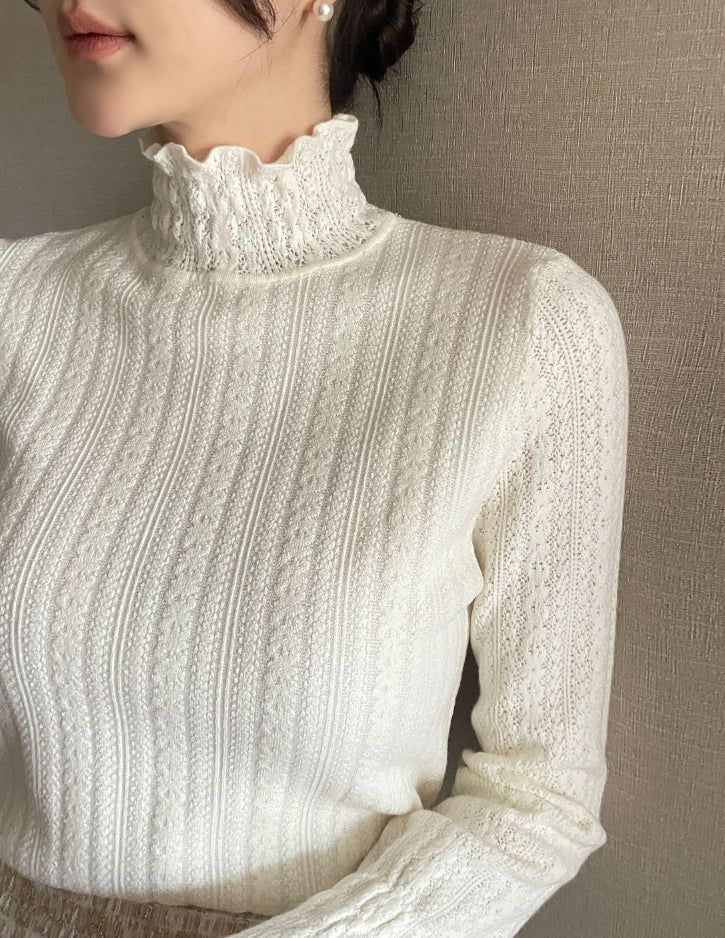 Seca Smoke Brushed Lace Polar Knit