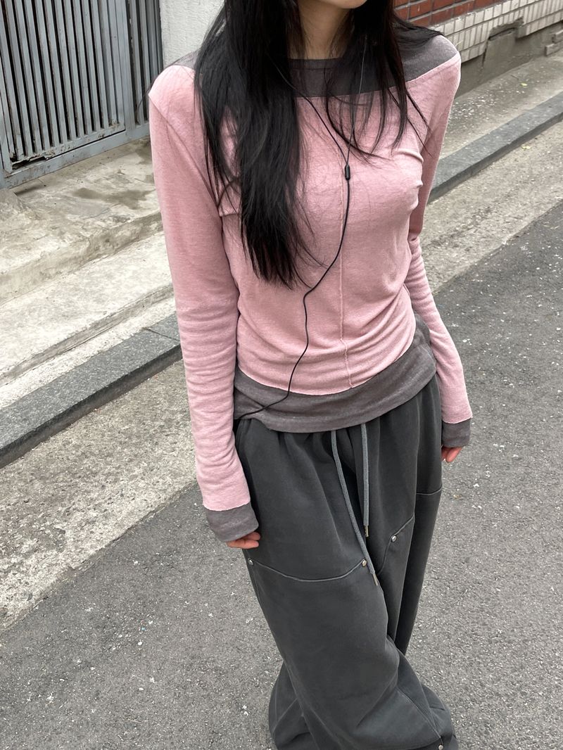 heenytsuki(ヒニツキ)の「Maho Layered Tencel Long Sleeve Tee(Tops)」