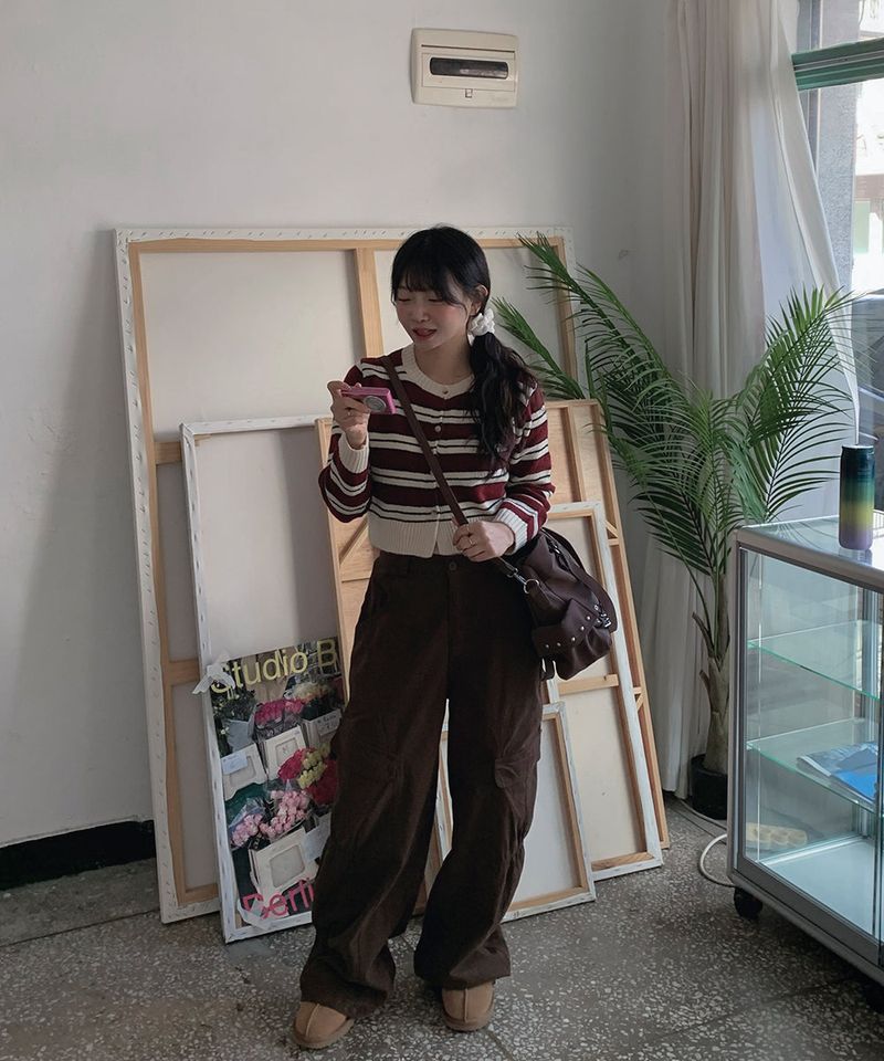 Mode Stripe Cardigan