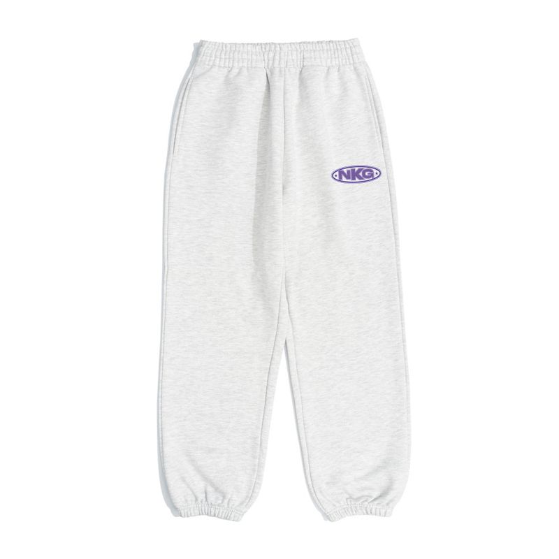 OVAL LOGO TRAINING PANTS-LIGHT MELANGE