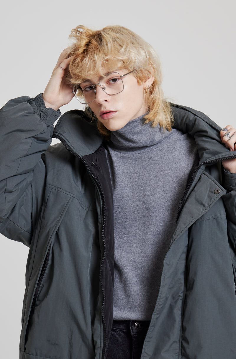 MOSS 2 HIGH-NECK HOOD PARKA [CHARCOAL]